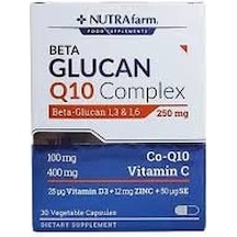 Nutrafarm Beta Glucan Q 10 Complex 30 Kapsül Diğer