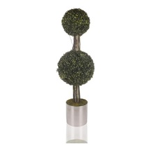 Yapay Ağaç Şimşir Top Büyük Ve Orta Top 2Li Model 120X35Cm