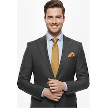 Presto Erkek Slimfit Çizgili Yün Takım Elbise 6 Drop Lacivert 2127-200 Lacivert