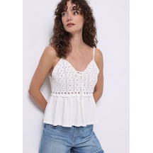 Colin's Colins Regular Fit Askılı Kadın Beyaz Atlet Cl1074538 Q1.v1 Ofw Beyaz