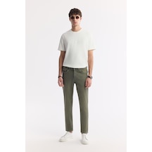 Avva Erkek Haki Klasik Bel Eskitme Yıkamalı Pamuklu Berlin Slim Fit Jean Pantolon B003524