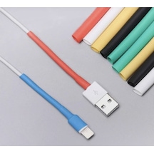 Apple Uyumlu iPhone Şarj Kablosu Koruyucu Makaron 12 Adet 6 Cm 6 Farklı Renk (482212277)