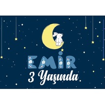 Gece Temalı Doğum Günü Afişi 70x100 Cm