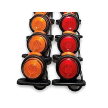 10 Adet Neon Ledli Takoz Lamba 12-24 Volt Sarı-kırmızı