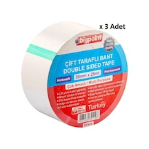 Bigpoint Çift Taraflı Bant 50 Mm X 25 M X 3 Adet