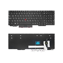 Lenovo Uyumlu Thinkpad E15 Gen 4 21e60076tx, E15 Gen 4 21e600dstx Klavye Tr Siyah
