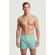 Cacharel Poplin Boxer Erkek 1113/kareli Yeşil