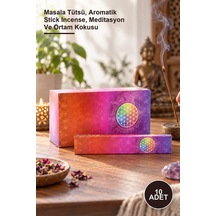 10 Adet Flower Of Life Masala Aromalı Çubuk Tütsü Masala Tütsü, Aromatik Stick Incense, Meditasyon Ve Ortam Kokusu