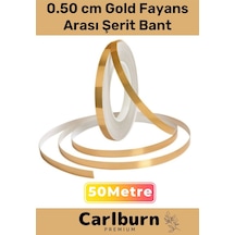 Özel Üretim Kendinden Yapışkanlı Suya Dayanıklı 0,5 Cm 50 Metre Gold Fayans Arası Şerit Bant