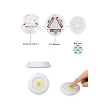 Senon 3&apos Lü Led Lamba, Uzaktan Kumandalı Spot Lamba, Dolap Altı Lamba, Kiler Aydınlatma Lambası, Mutfak Lambası, Kablosuz Led Lamba Açık Lacivert