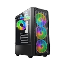 Xaser MG8020-M1 4 x RGB Fan USB 3.0 500W ATX Oyuncu Bilgisayar Kasası