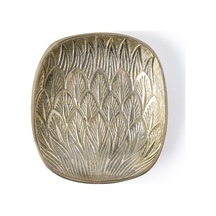 Yargıcı Yaprak Formlu Metal Dekoratif Kase 10x11x2 Cm 26knha1012n St