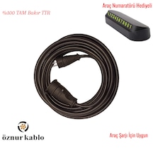 Öznur 3x2.5 Mm Araç Şarj Uzatma Kablosu - Tüm Araçlar Için Uyumlu -ttr Tambakır -numaratör Hediyeli 40 Metre
