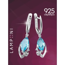 Lamponi 925 Ayar Gümüş Uzun Cerestenli Ve Topazlı Küpe 103986474 Diğer