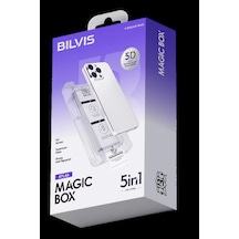 Apple İphone 14 Pro Max Bilvis 5in1 3d Magic Cam Ekran Koruyucu - Siyah
