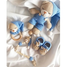 Amigurumi Uykucu Ayıcık Set 4 lü
