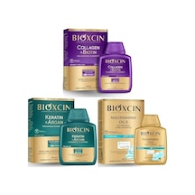 Seti Collagen & Biotin Hacim & Dolgunlaştırıcı Şampuan 300ml - Ince Telli Ve Hassas Saçlar X1 + Keratin & Argan Onarıcı Şampuan 300ml - Yıpranmış Ve Hasar Görmüş Saçlar X1