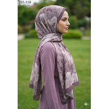 Moonscarfs Moonscarf Bambu Kraş Pamuk Şal Eski Lavanta 203-118 Çok Renkli