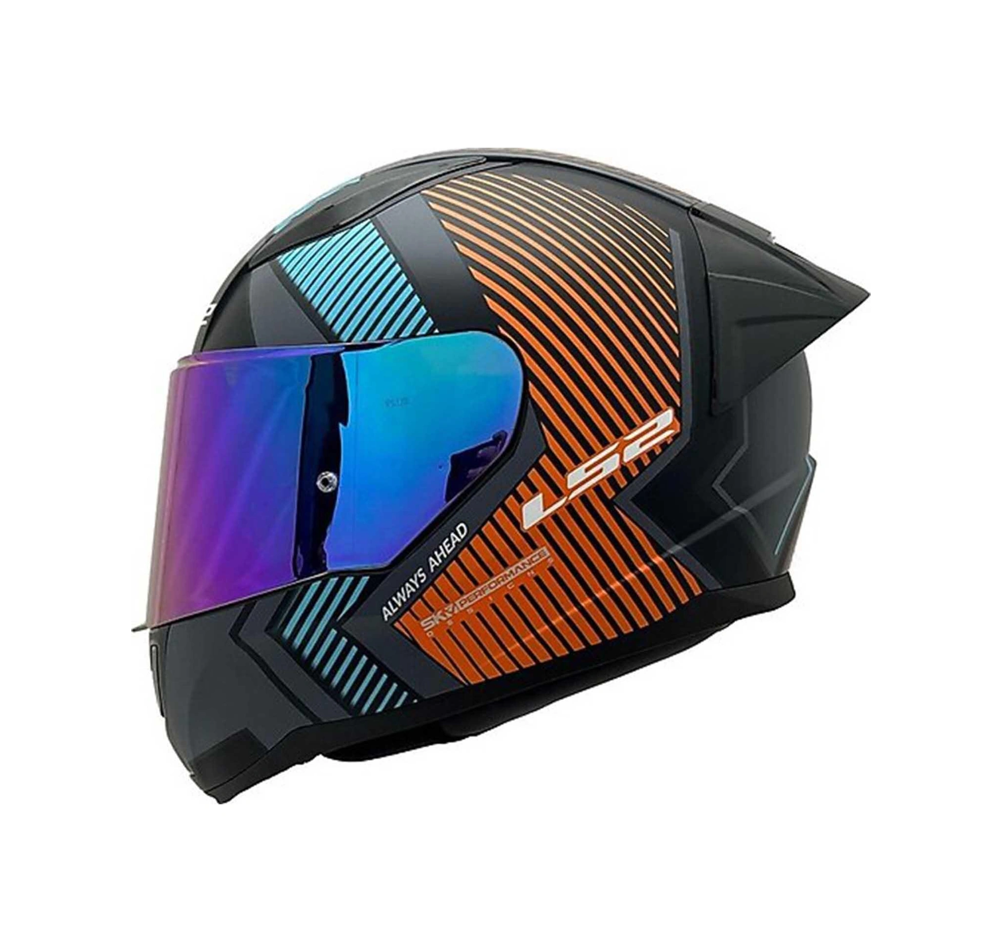 Ls2 Rapid 2 Extra Full Face Gökkuşağı Vizörlü Motosiklet Kaskı Beyaz Kırmızı