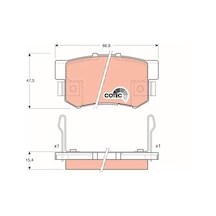 Honda Accord 4 Arka Fren Balatasi 1990-1993 Trw Gdb3154