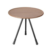 Açık Alüminyum Alaşım Katlanır Küçük Yuvarlak Masa Taşınabilir Kaldırılabilir Kamp Masası, Renk: Ahşap Renk, Boyut:ahşap Rengi Diğer Çok Renkli