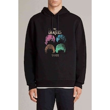 The Beatles 1965 Colors Rock Metal Baskılı Siyah Erkek Örme Sweat (531003024)