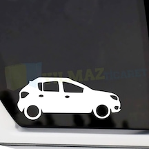 Dacia Sandero Basık Araç Oto Sticker Kelebek Cam Yapıştırma 2 Ad