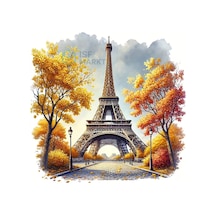 Elmas Boyama Seti- Paris Eyfel Kulesi Sonbahar -dıy 30x40cm