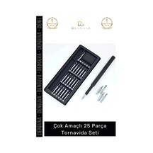 Tornavidaseti Hassas Onarım Tamir Telefon Gözlük Saat Kamera Ekipman Kutulu 25 Parça Tornavida Seti