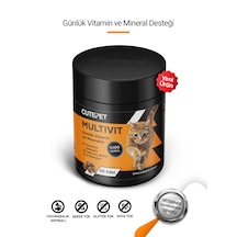 Cutepet Multivit Kedi Vitamin Ve Mineral Tableti 60 Adet Günlük Bağışıklık Ve Enerji Takviyesi