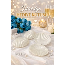 İstiridye Hediye Kutusu - Nişan Düğün Kına İçin Hediye Kutusu - Anahtarlık Kutusu 8x6 3,5