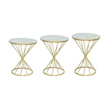 Brc Rivoli Zigon Model Beyaz Mermer Temper Cam Metal Çelik Gold R