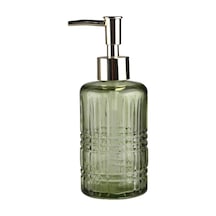 Cam Sıvı Sabunluk,yıldız Desenli Yeşil 300ml 6,8x17,6cm Çok Renkli