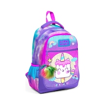 Coral High Üç Gözlü Kız Çocuk İlk Ve Orta Okul Çantası - Pembe Unicorn Dondurma