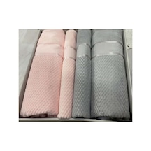 Best Hamam Seti, Banyo Havlu Takımı-bright Gri Pembe