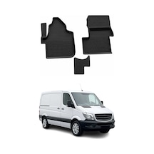 Mercedes Sprinter W906 Tek Koltuklu 2006-2018 Uyumlu 4d Havuzlu Paspas Kauçuk Siyah 3 Parça