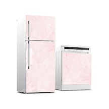 Buzdolabı Ve Bulaşık Makinası Beyaz Eşya Sticker Kaplama Pembe Mermer Diğer