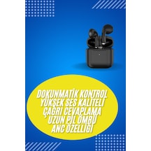 En - 738 - Çok Tercih Edilen Bluetooth Kulaklık Mikrofonlu Silikonsuz - Flzdgnkr - Dokunmatik Kontrol