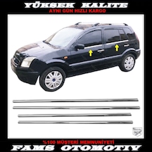 Ford Fusion Krom Cam Çıtası 4 Prç. 2002 ve Üzeri Paslanmaz  Çelik