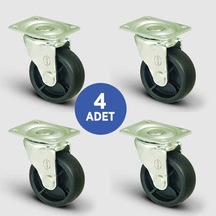 4 Adet El01Mkm32. Oynak Tablalı Mobilya Tekerleği. Sehpa