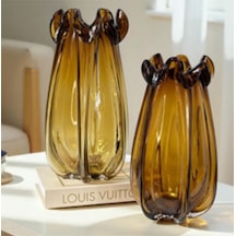 Ca-112 Amber Torba Vazo Set Dekoratif Vazo Şık Modern Ev Aksesuarı Dekor Çok Renkli