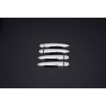 Renault Megane 2 Sedan/hb/sw Uyumlu Kapı Kolu 4 Parça 2004-2010 Paslanmaz Krom