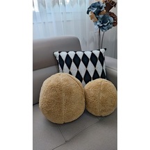 2' Li Top Kırlent / Yastık Büyük Hardal / Küçük Hardal 42cm / 2