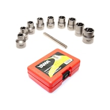 Yama Yıpranmış Cıvata ve Somun Sökme Lokma Seti  1/2'' 9 Parça -