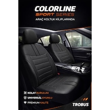Opel Mokka 2012 Ve Sonrası Uyumlu Colorline Sport Deri Siyah Koltuk Kılıfı
