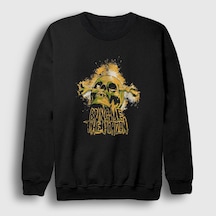 Presmono Unisex Skull Bring Me The Horizon Sweatshirt Siyah
