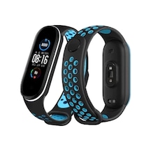 Xiaomi Mi Band 6 Spor Delikli Kordon Saat Değildir - Siyah-mavi-beyaz