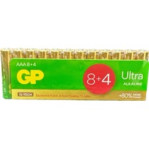 Gp Ultra Alkalıne Aaa 8+4 İnce Kalem Pil
