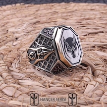 İpek Silver 925 Ayar Gümüş Göktürkler'in Devlet Arması Desenli Yüzük Apy126