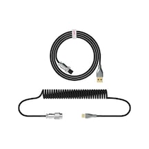 Ximistore9 Mekanik Klavye İçin Genişletilebilir Nilon Örgü Kablosu, Usb'den Type-c'ye Çevirici, 2.2m Uzunluk, Siyah